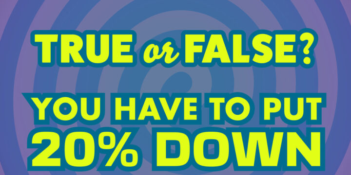 True or False – You Have to Put 20% Down